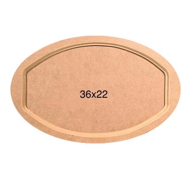 Ahşap Oval Tepsi 36x22cm T691