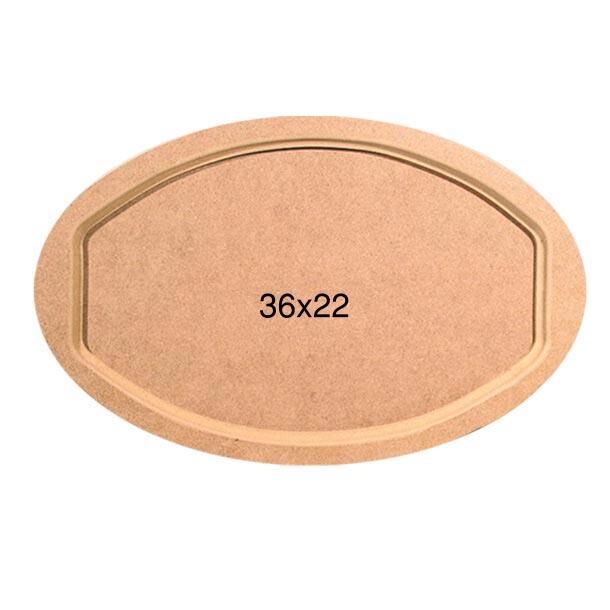 Ahşap Oval Tepsi 36x22cm T691
