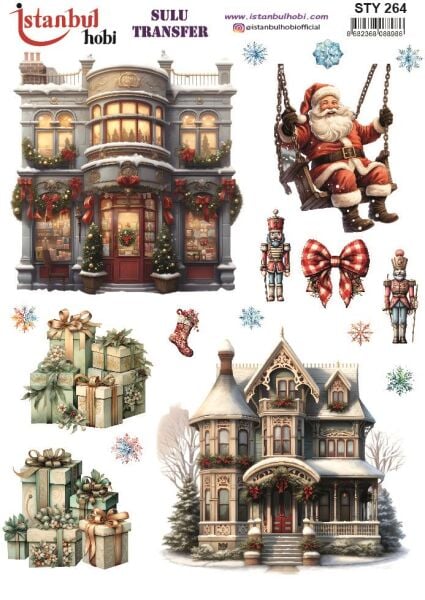 Yılbaşı Sulu Transfer 25x35cm STY264