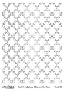 Cadence Gümüş Varak Pirinç Dekoapaj Kağıdı - Model 27