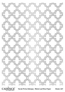 Cadence Gümüş Varak Pirinç Dekoapaj Kağıdı - Model 27