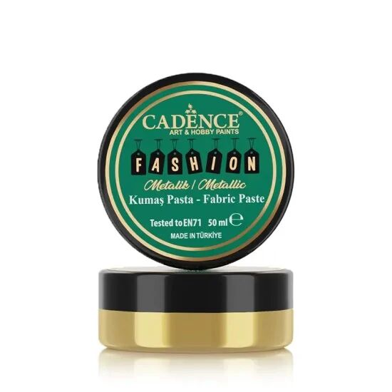 Cadence Metalik Kumaş Rölyef Pasta FMP-02 Altın 50ml