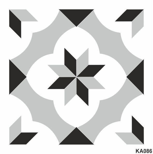 Boyutlu Kare ve Fayans Desenler Stencil Şablon (33x33) KA-086B