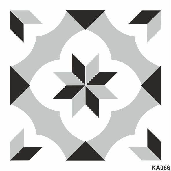 Boyutlu Kare ve Fayans Desenler Stencil Şablon (33x33) KA-086B