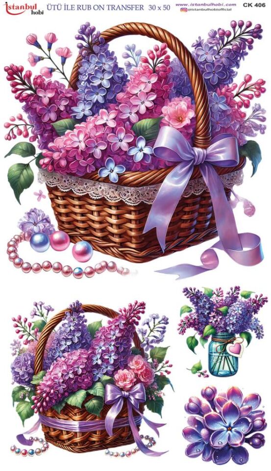 Ütü İle Rub On Transfer Kağıdı 30x50cm CK406
