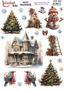 Yılbaşı Sulu Transfer 25x35cm STY265