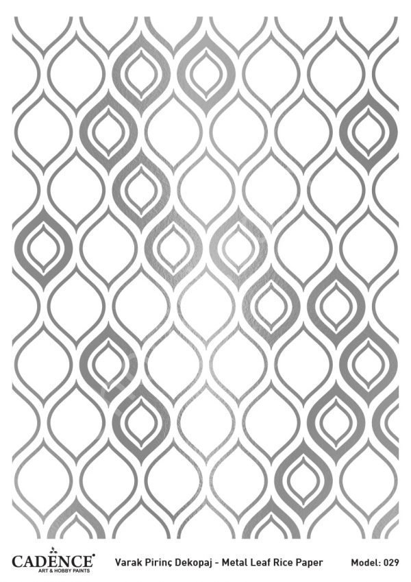 Cadence Gümüş Varak Pirinç Dekoapaj Kağıdı - Model 29