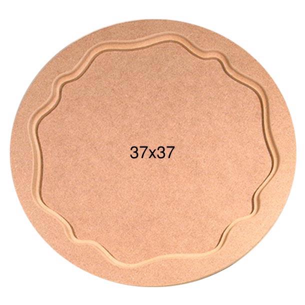 Ahşap Yuvarlak Tepsi 37x37cm T694