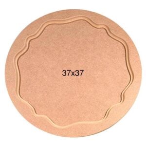 Ahşap Yuvarlak Tepsi 37x37cm T694