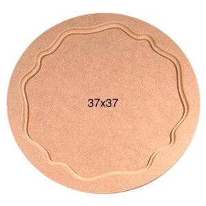 Ahşap Yuvarlak Tepsi 37x37cm T694