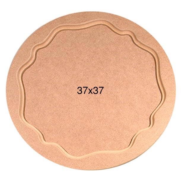 Ahşap Yuvarlak Tepsi 37x37cm T694