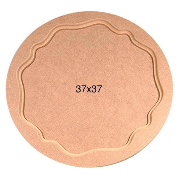 Ahşap Yuvarlak Tepsi 37x37cm T694