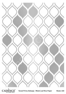 Cadence Gümüş Varak Pirinç Dekoapaj Kağıdı - Model 30