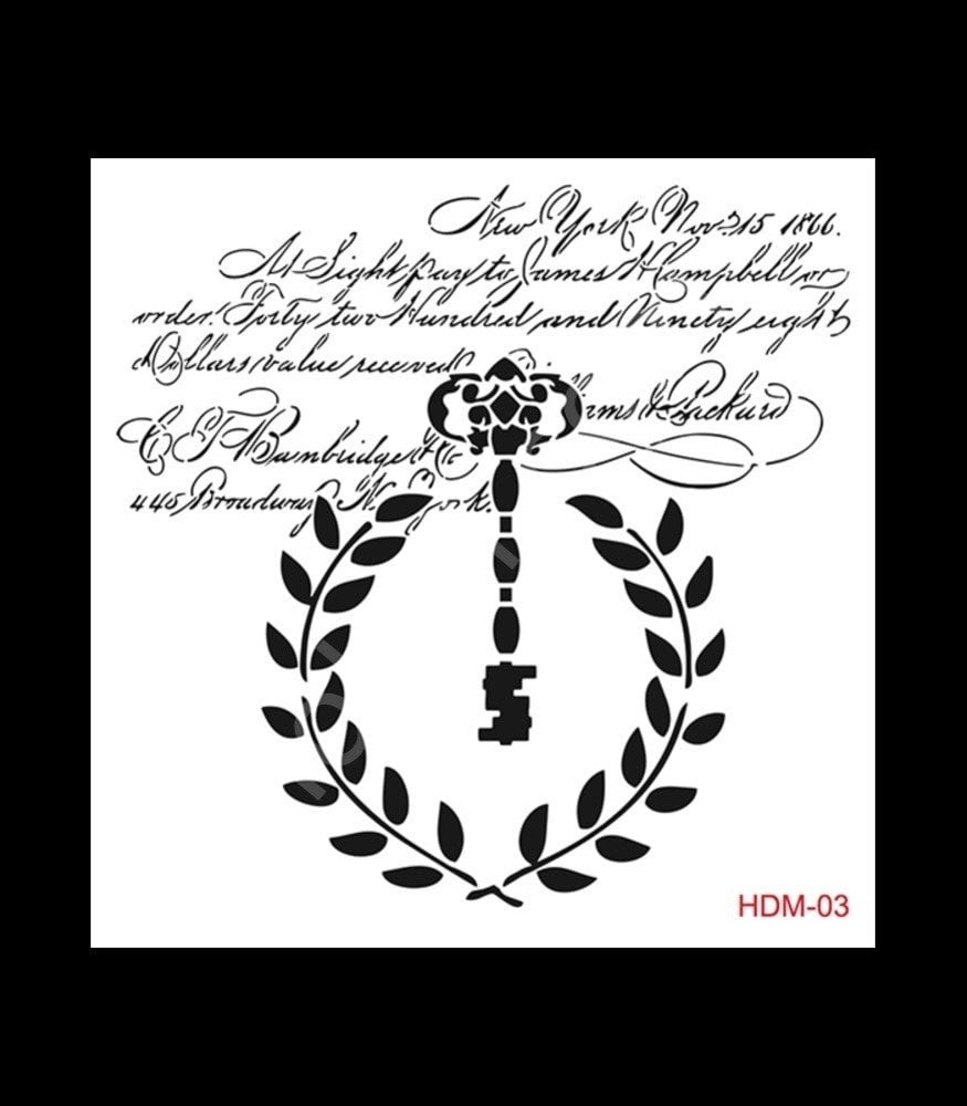 HDM03 Cadence Home Dekor Stencil 25x25