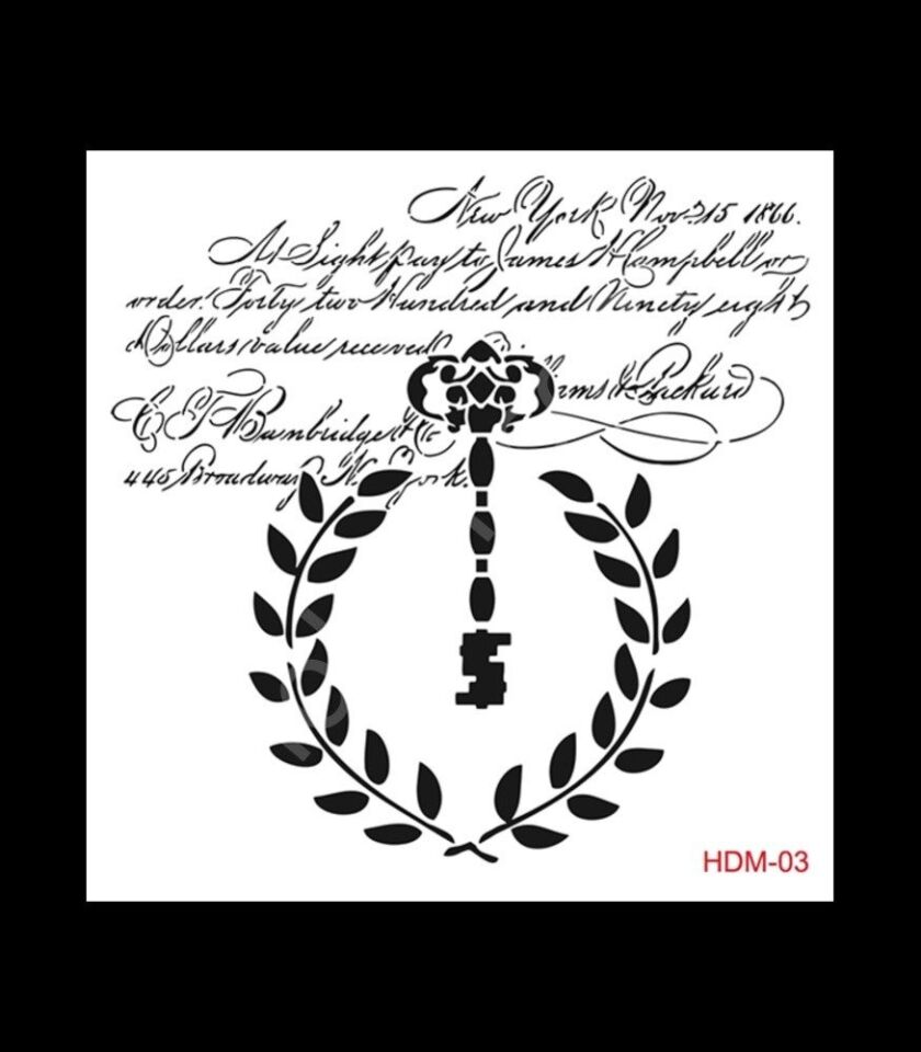 HDM03 Cadence Home Dekor Stencil 25x25