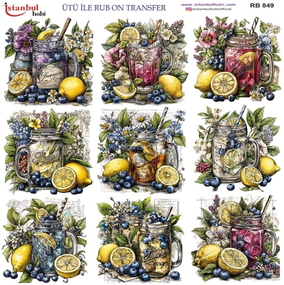 Ütü ile Rub On Transfer Kağıdı 30x30cm RB-849