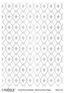 Cadence Gümüş Varak Pirinç Dekoapaj Kağıdı - Model 31