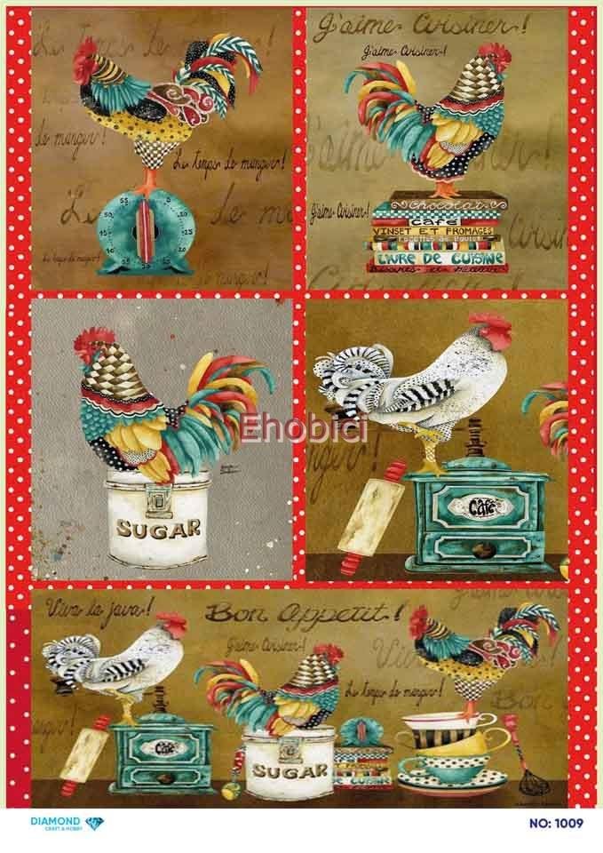 Diamond Pirinç Dekopaj Kağıdı - 1009