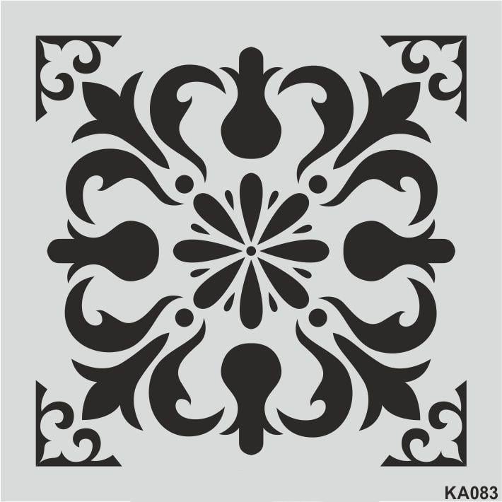 Kare ve Fayans Desenler Stencil Şablon (33x33) KA-083