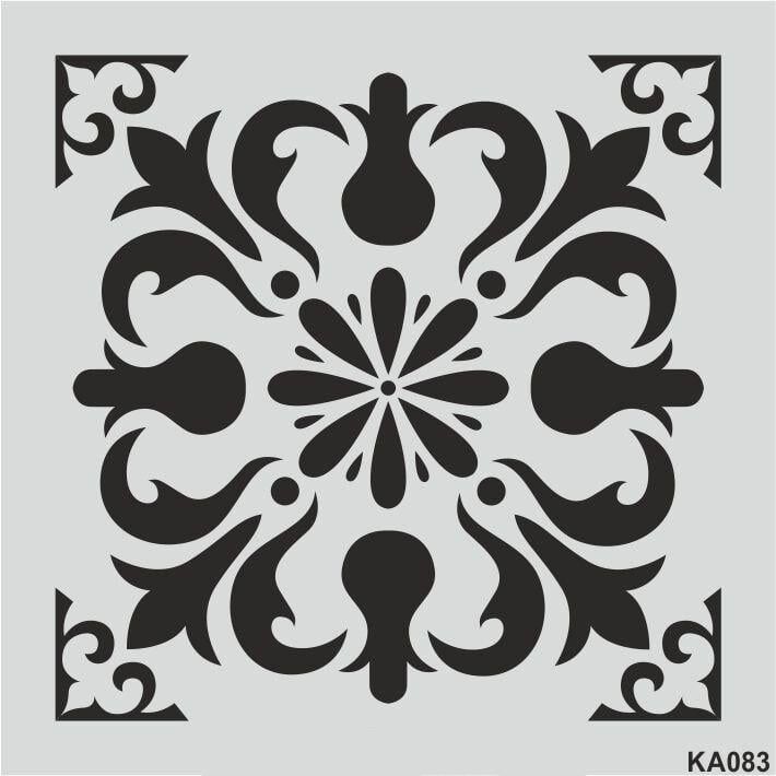 Kare ve Fayans Desenler Stencil Şablon (33x33) KA-083