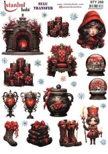 Yılbaşı Sulu Transfer 25x35cm STY268