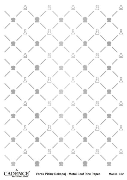 Cadence Gümüş Varak Pirinç Dekoapaj Kağıdı - Model 32
