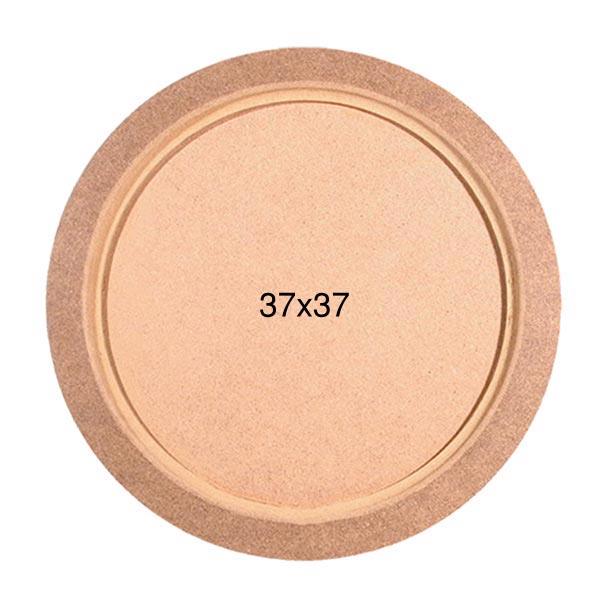 Ahşap Yuvarlak Tepsi 37x37cm T697