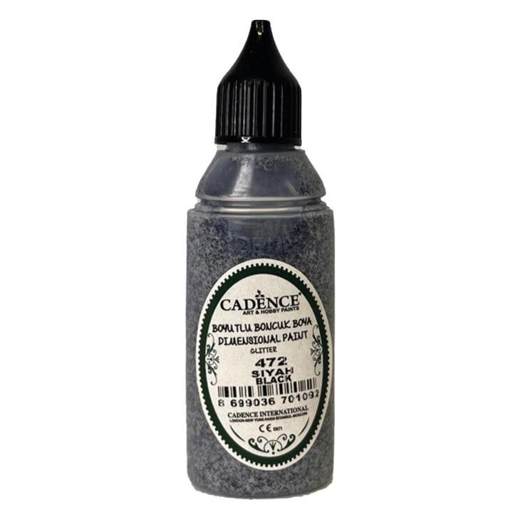 Cadence Simli Boncuk Boya 472 Siyah 50ml