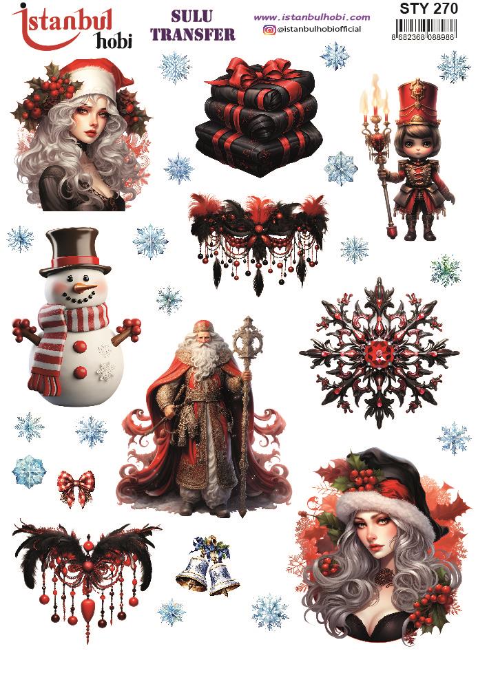 Yılbaşı Sulu Transfer 25x35cm STY270