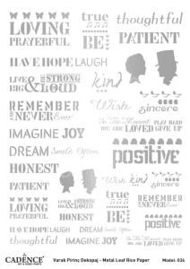 Cadence Gümüş Varak Pirinç Dekoapaj Kağıdı - Model 34