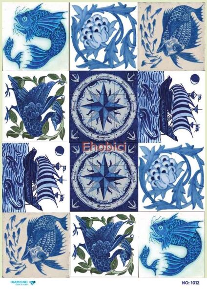 Diamond Pirinç Dekopaj Kağıdı - 1012