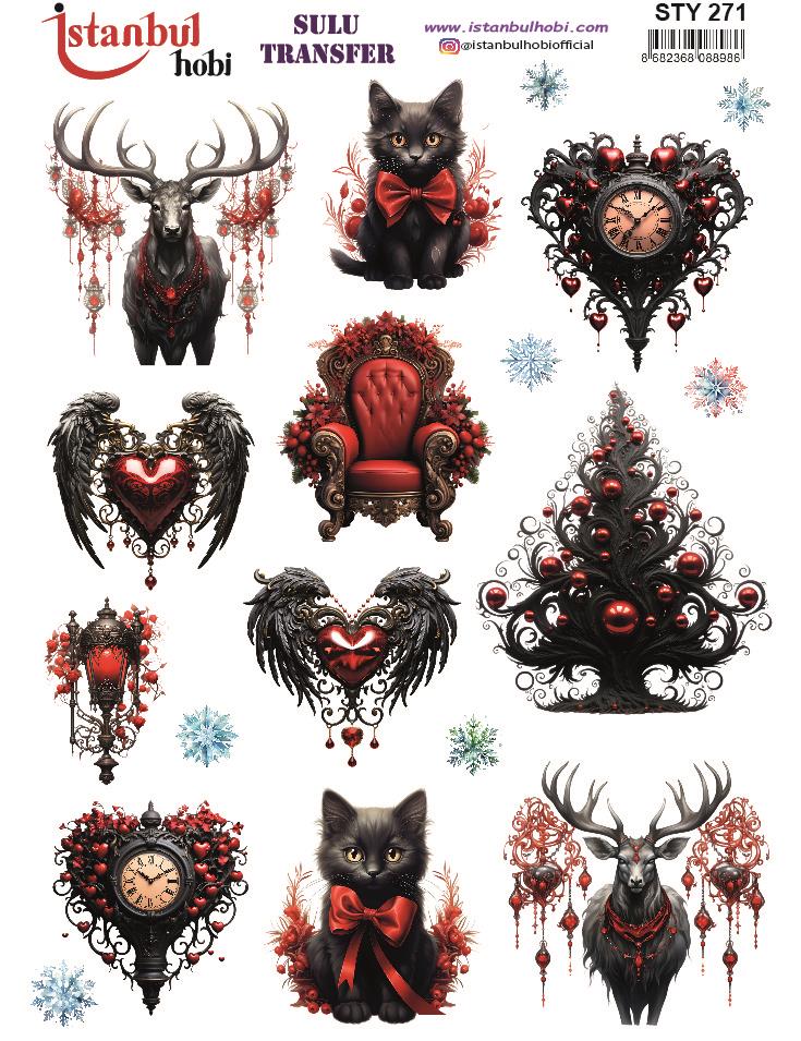 Yılbaşı Sulu Transfer 25x35cm STY271