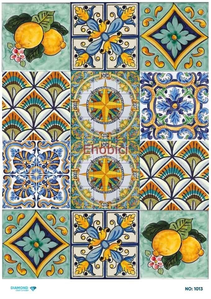 Diamond Pirinç Dekopaj Kağıdı - 1013