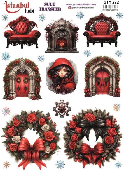 Yılbaşı Sulu Transfer 25x35cm STY272