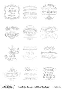 Cadence Gümüş Varak Pirinç Dekoapaj Kağıdı - Model 36