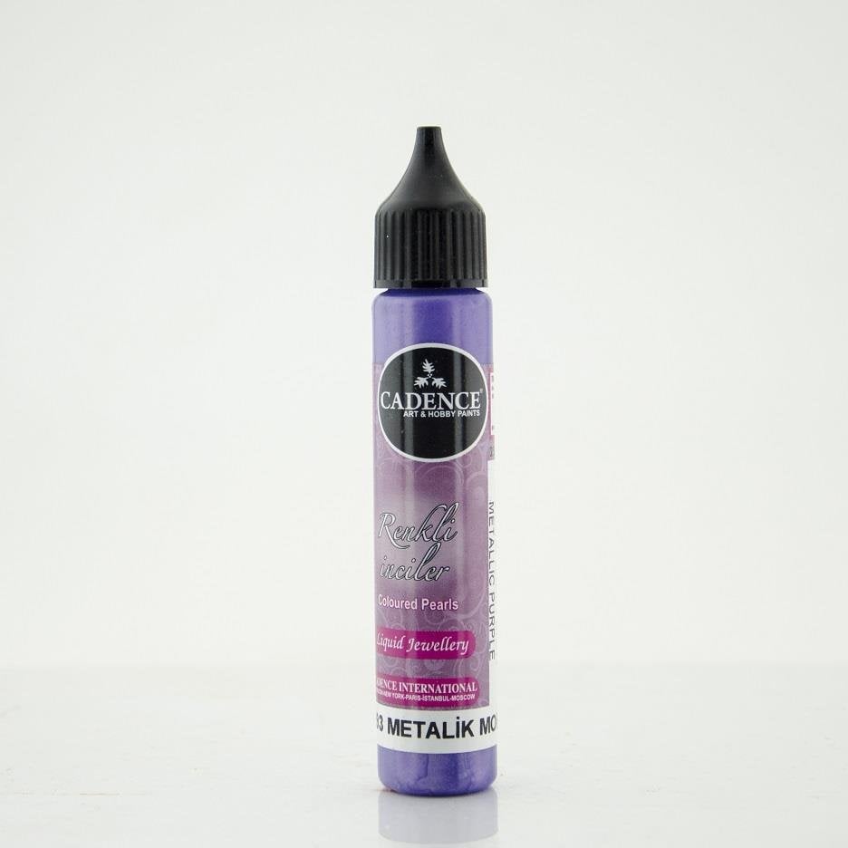 Cadence Renkli İnciler 25ML(cc) 593 Metalik Mor