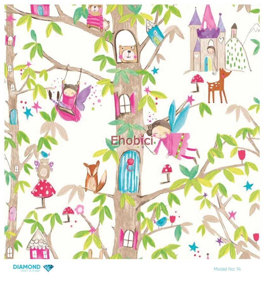 Diamond Pirinç Dekopaj Kağıdı - 014 - 30x30