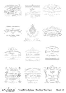 Cadence Gümüş Varak Pirinç Dekoapaj Kağıdı - Model 37