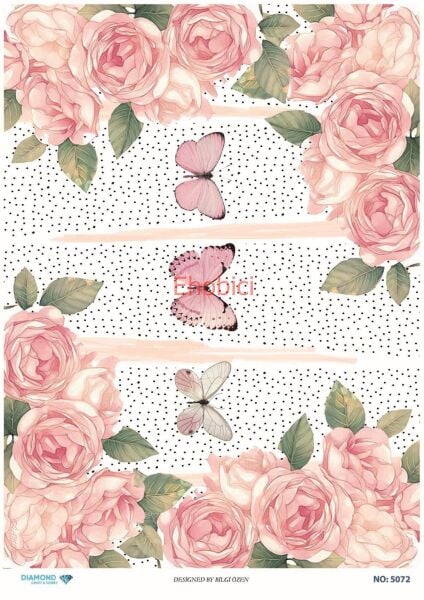 Diamond Pirinç Dekopaj Kağıdı - 5072
