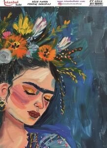 Pirinç Dekopaj Kağıdı 30x42cm PT-2602 Frida Kahlo