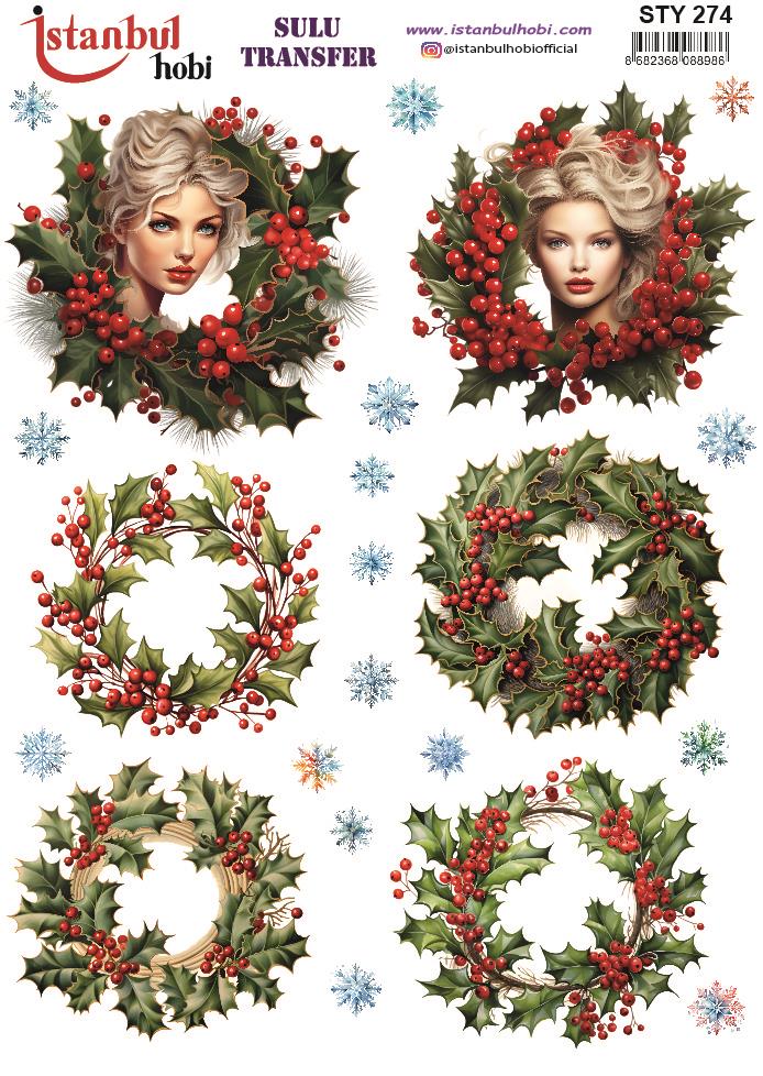 Yılbaşı Sulu Transfer 25x35cm STY274