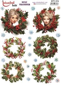 Yılbaşı Sulu Transfer 25x35cm STY274
