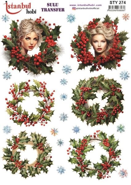 Yılbaşı Sulu Transfer 25x35cm STY274
