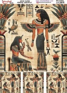 Pirinç Dekopaj Kağıdı 30x42cm PT-2701 Antik Mısır