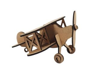 Boyanabilir 3D Ahşap Uçak - Demonte