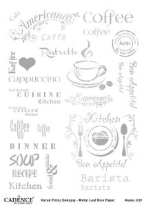 Cadence Gümüş Varak Pirinç Dekoapaj Kağıdı - Model 39