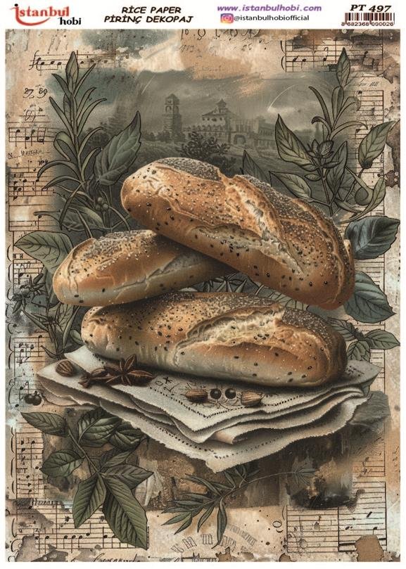 Pirinç Dekopaj Kağıdı 30x42cm PT-497 Ekmek