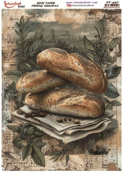 Pirinç Dekopaj Kağıdı 30x42cm PT-497 Ekmek