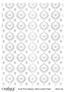 Cadence Gümüş Varak Pirinç Dekoapaj Kağıdı - Model 40