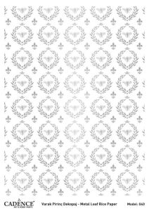 Cadence Gümüş Varak Pirinç Dekoapaj Kağıdı - Model 40